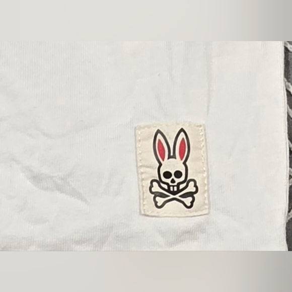 Psycho Bunny Men's Logo Coral And White Tshirt Size 5(M) - Picture 3 of 6
